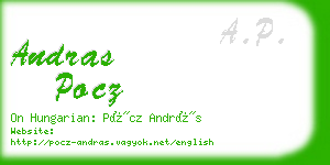 andras pocz business card